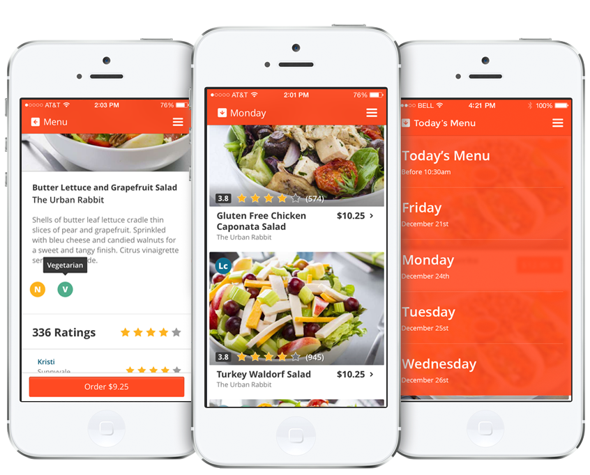 eat club app designs